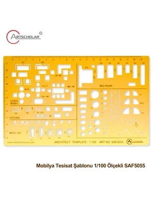 Artscholar 1\100 Tesisat ve Mobilya Şablonu Saf5055
