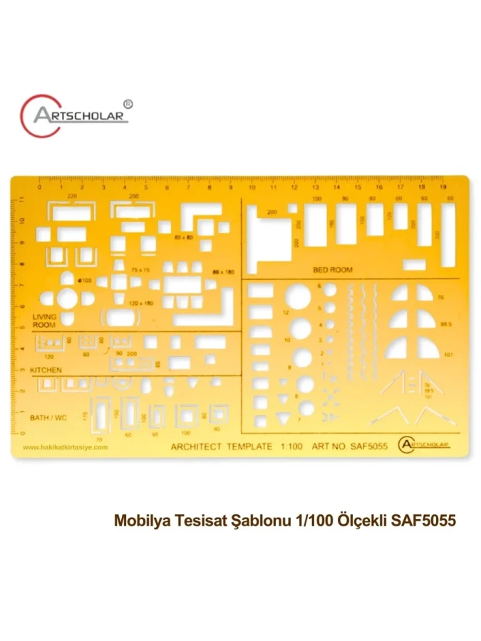 Artscholar 1\100 Tesisat ve Mobilya Şablonu Saf5055