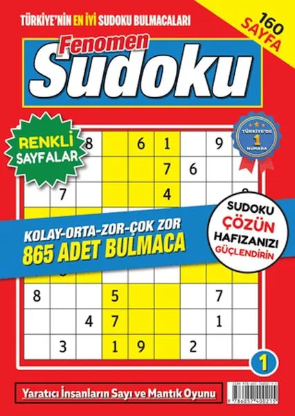 Sudoku Bulmaca Fenomen Seviye 1 - Maxi Yayıncılık