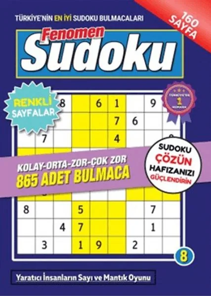 Sudoku Bulmaca Fenomen Seviye 8 - Maxi Yayıncılık