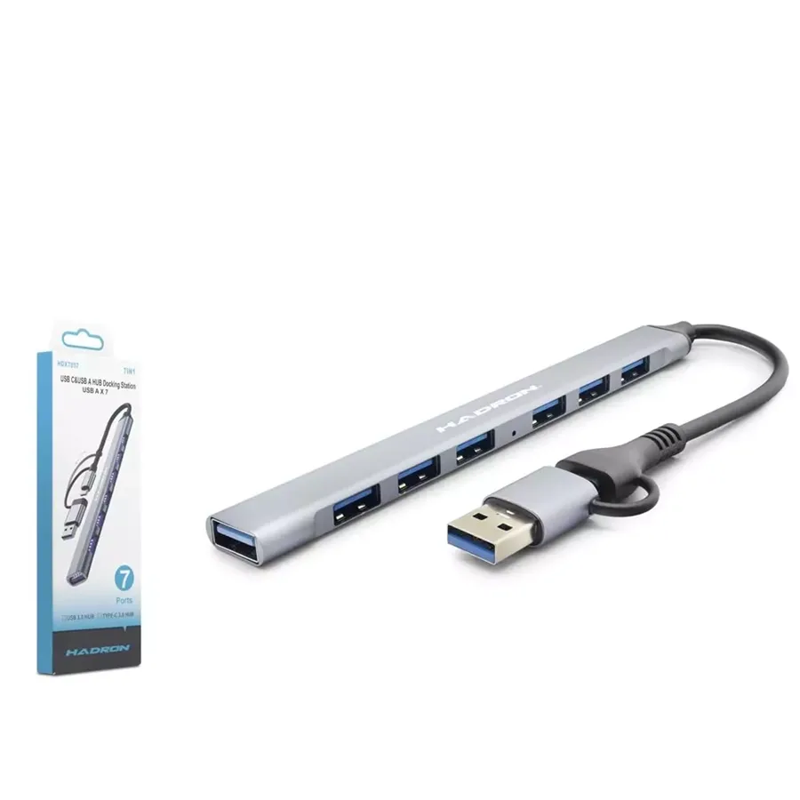 Hadron Hdx7857 Usb-a + Type-c Girişli 7 Portlu Usb Çoğaltıcı