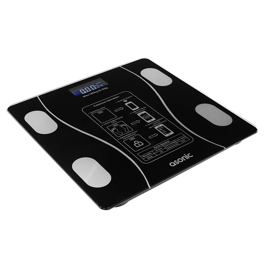 Asonic Bs260 Bluetoothlu Dijital Ekranlı Baskül