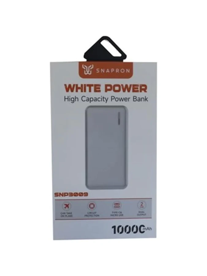 Snapron Snp-3009 10.000 Mah Usb-a ve Type-c Çıkışlı Powerbank Beyaz