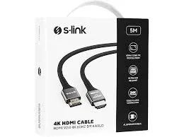 S-link Slx-hd4k05 19+1 Hdmi To Hdmi 5 Metre Metal V2.0 4k 60hz Hdmi Kablo