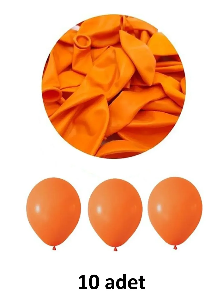 Balloons 12" Düz Renk Balon 10"lu Turuncu