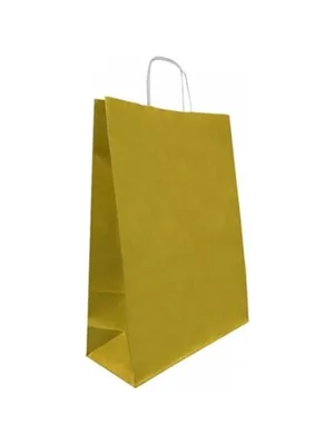Nedi 25x31 Cm Büküm Saplı Kraft Çanta Altın 079762