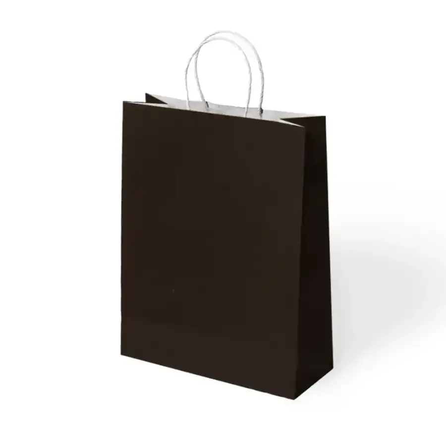 Nedi 25x31 Cm Büküm Saplı Kraft Çanta Siyah 079755