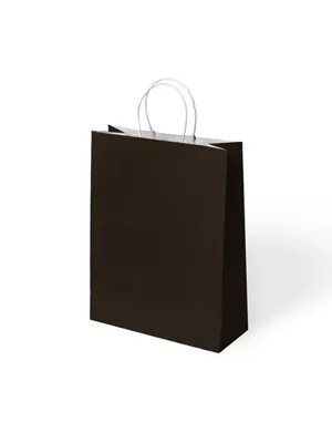 Nedi 25x31 Cm Büküm Saplı Kraft Çanta Siyah 079755