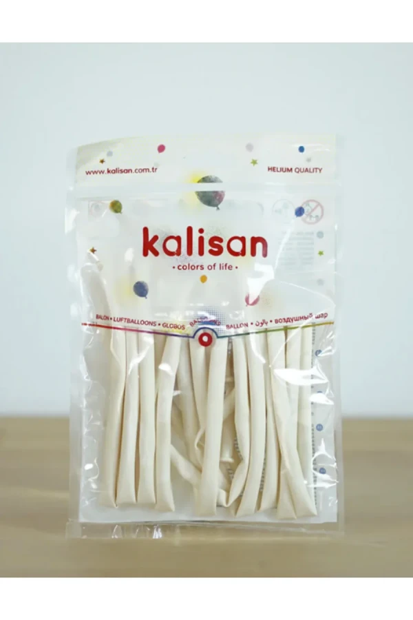 Kalisan Sosis Balon Beyaz Renk 100"lü 101548