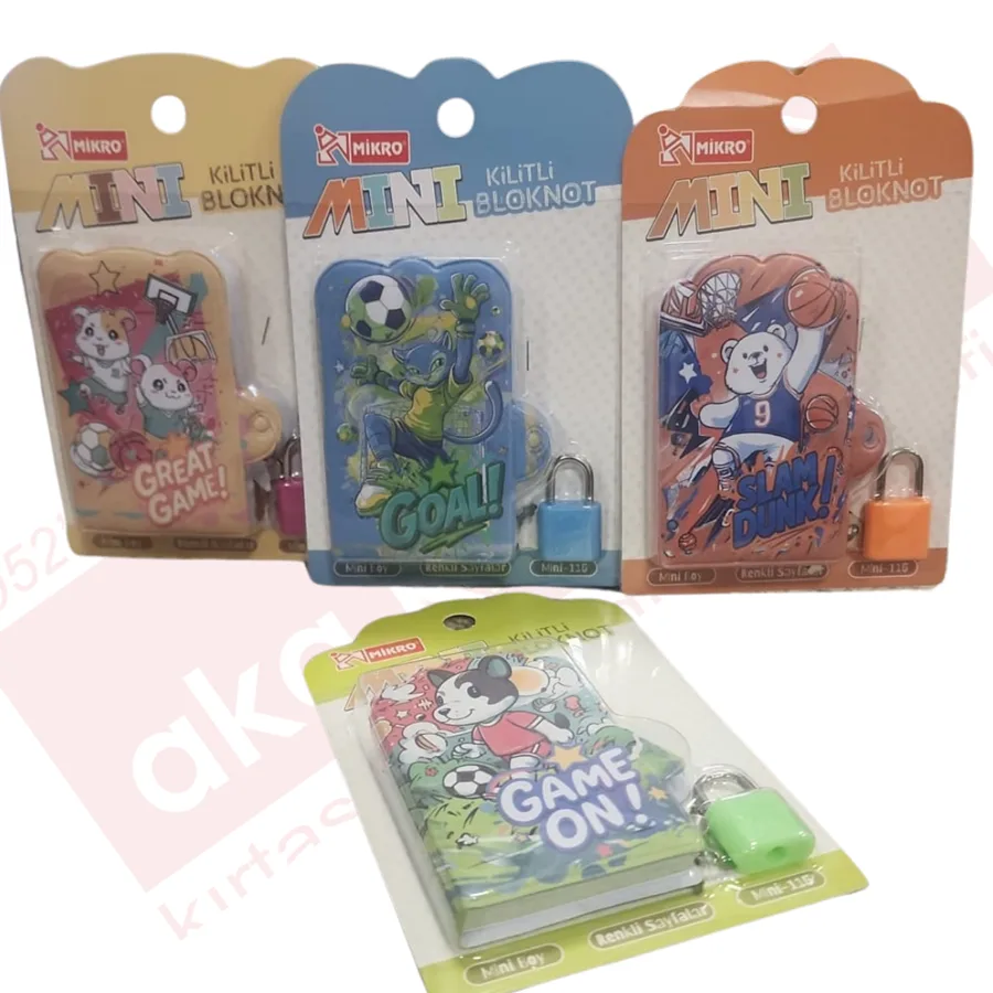 Mikro Mini Kilitli Bloknot Minisports Mini-115