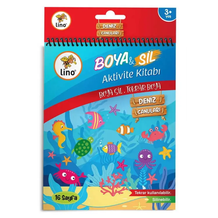 Lino A5 Silinebilir Boyama Kitabı Denizaltı Bs-1002