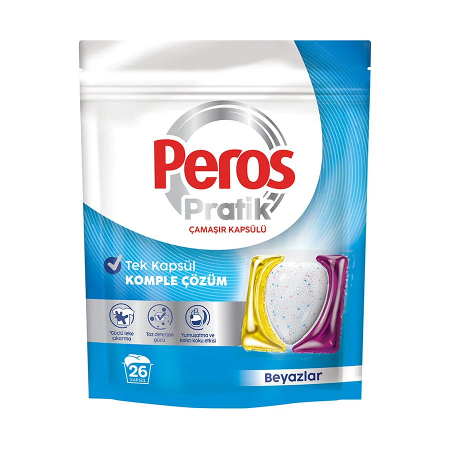 Peros Pratik Çamaşır Kapsülü 26"lı Beyazlar