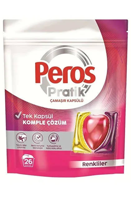 Peros Pratik Çamaşır Kapsülü 26"lı Renkliler