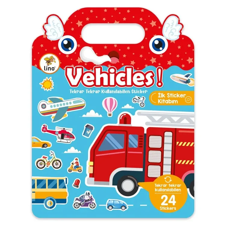 Lino Tekrar Tekrar Kullanılabilen İlk Sticker Kitabım Vehıcles Ls-501