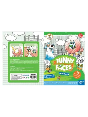 Lino Funny Faces Stıckerlı Boyama Kitabı Hayvanlar Ls-701