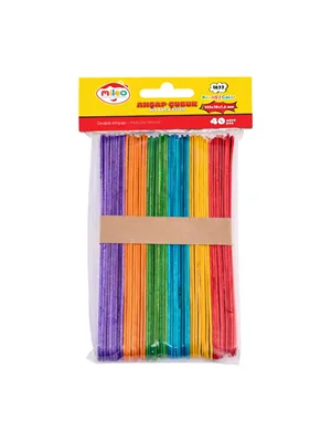 Mileo Geniş Renkli Ahşap Çubuklar 40"lı 1833