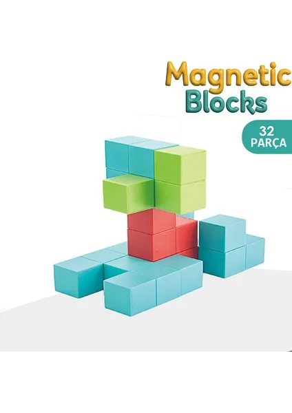 Learnıng Fun 32 Parça Manyetik Küp Bloklar Dıy Yapı Oyuncağı Hbcv-73wm7z 1207