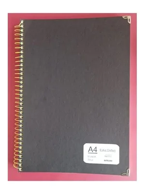 Herboy 12x12 Cm 120 Gr 70 Yp Spiralli Siyah Sert Kapak Eskiz Defteri Hrb-39704