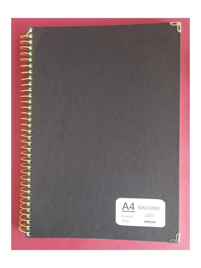 Herboy A4 120 Gr 70 Yp Spiralli Siyah Sert Kapak Eskiz Defteri Hrb-39706