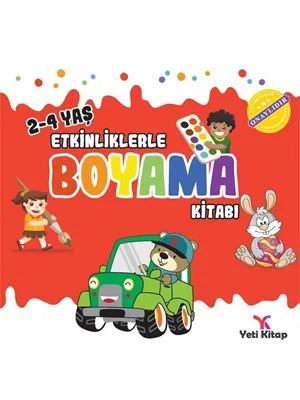 Etkinliklerle Boyama Kitabı - 1 (2-4 Yaş Kırmızı) - Yeti Kitap