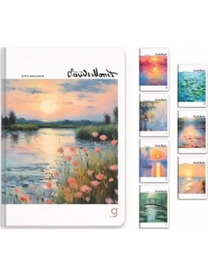 Gıpta Monet 17x24 Sert Kapak İp Dikişli Defter Çizgili 96 Yp 7008