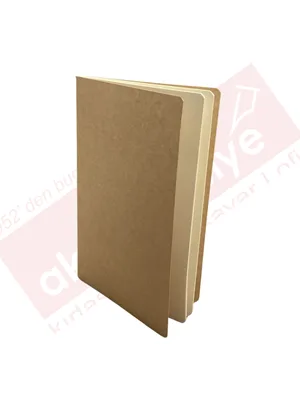 Cartıa 13x21 Ivory Kraft Karton Kapak Dikişli Defter Düz 40 Yp Gld053