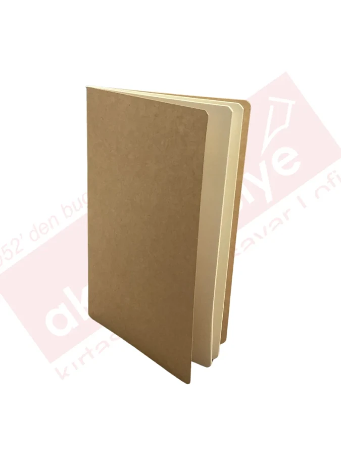 Cartıa 13x21 Ivory Kraft Karton Kapak Dikişli Defter Düz 40 Yp Gld053