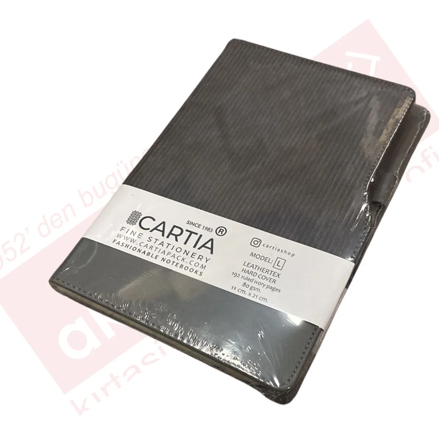 Cartıa A5 Deri Kapak Fitilli Defter Çizgili 112 Yp ( L Model) Crt008