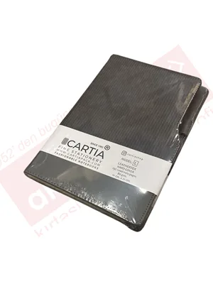 Cartıa A5 Deri Kapak Fitilli Defter Çizgili 112 Yp ( L Model) Crt008