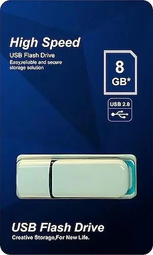 Elba 8gb Usb 2.0 Beyaz-mavi Flash Bellek