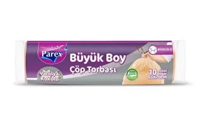 Parex 65x70 Büzgülü Büyük Boy Vanilya Kokulu Çöp Poşeti 15"li 0502004