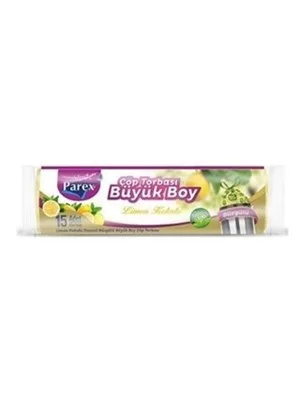 Parex 65x70 Büzgülü Büyük Boy Vanilya Kokulu Çöp Poşeti 15"li 0502004