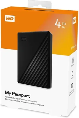Western Dıgıtal My Passport Wdbpkj0040bbk 2.5'' Usb 3.2 4 Tb Siyah Harici Hardisk