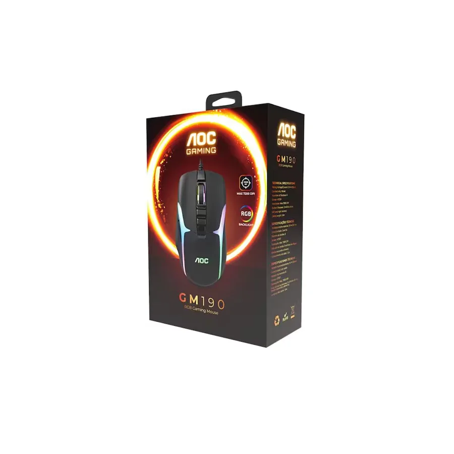 Aoc Gm180b Kablolu Rgb Işıklı Oyuncu Mouse