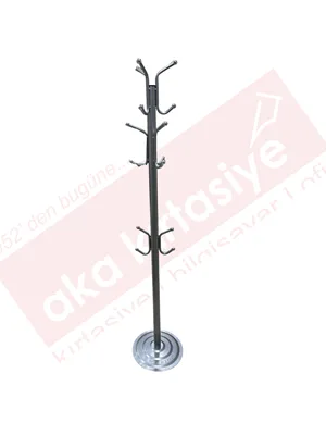 Met Metal Ayaklı Metal Askılık 16 Lı Gri