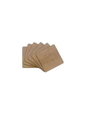 Aka Ahşap Bardak Altlığı Kare 6+1 Parça Ba 04