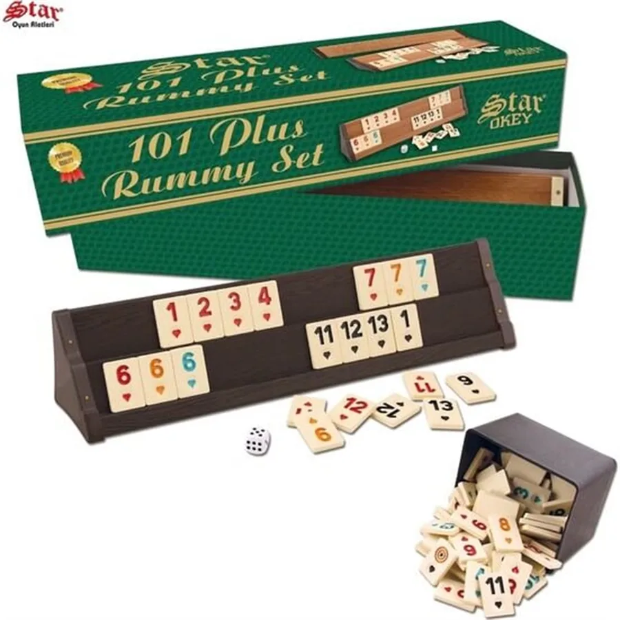 Star 101 Plus Ahşap Okey Takımı Açık Renk 1010433
