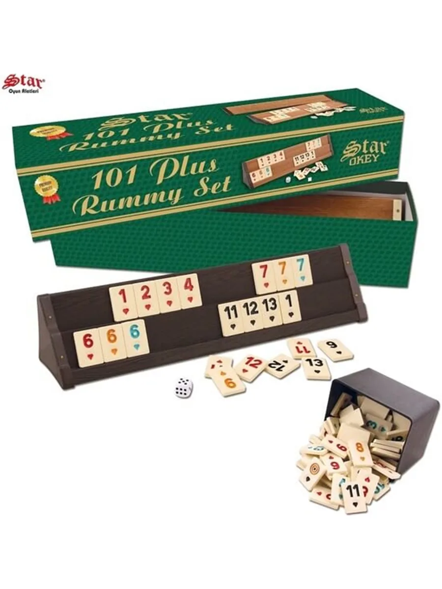 Star 101 Plus Ahşap Okey Takımı Açık Renk 1010433