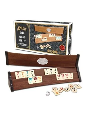 Star 101 Plus Ahşap Okey Takımı Açık Renk 1010433