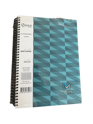 Cartıa Mercury A4 Sert Kapak Spiralli Defter Kareli 140 Yp Gld021