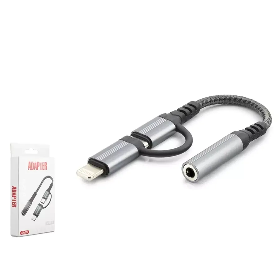 Hadron Gj-026 Type-c + Lightning To 3.5mm Çevirici Adaptör