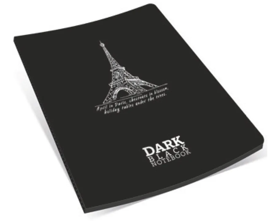 Gıpta Dark A6 Siyah Zemin Karton Kapak Çizgisiz Defter 36 Yp 2675