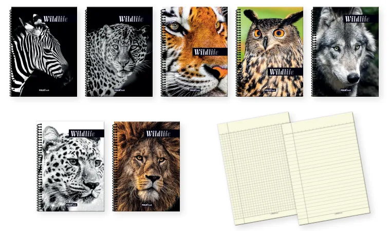 Folıx Anımal 12x17 Sert Kapak Spiralli Defter Kareli 80 Yp