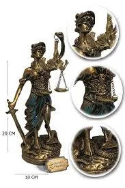 Oem 20cm Antik Gold Adalet Terazisi Heykeli