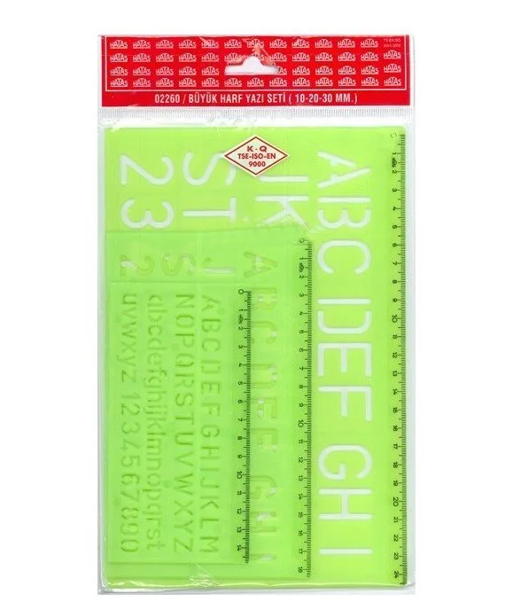 Hatas Teknik Yazı Seti 3'lü (10-20-30 Mm) 02260