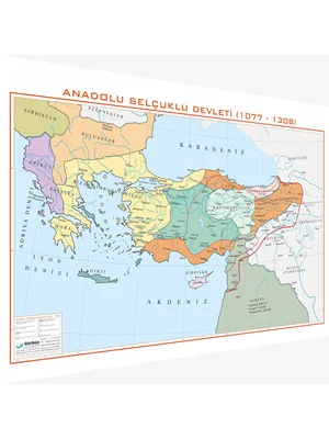 Gürbüz 70x100 Anadolu Selçuklu İmparatorluğu Haritası