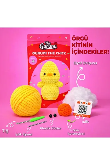 The Gurumi Civciv Örgü Öğrenme Kiti Tg002