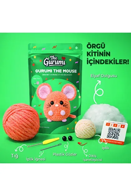 The Gurumi Fare Örgü Öğrenme Kiti Tg003
