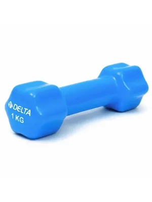 Delta 1 Kg Pvc Demir Dumbbell(dambıl) Tekli Mavi Vkd171