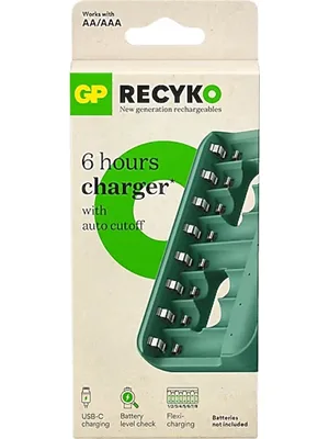 Gp Recyko E822 8li Aa ve Aaa Uyumlu Usb Pil Şarj Cihazı